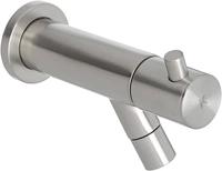 Saqu Small wand fonteinkraan geborsteld staal - thumbnail