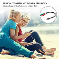 Goobay 50467 audio kabel 0,3 m 3.5mm 2 x 3.5mm Zwart, Groen, Rood - thumbnail