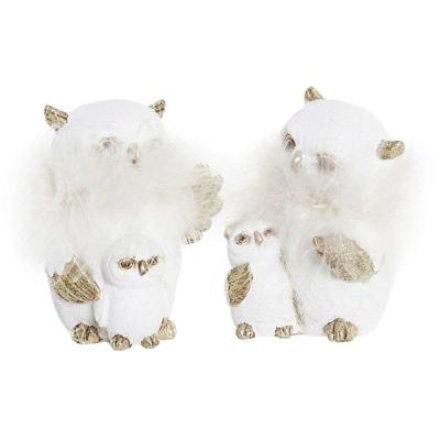Kerstversiering DKD Home Decor Uil Hars (7,5 x 7 x 10 cm) (2 Stuks) Kerstversiering DKD Home Decor Uil Hars (7,5 x 7 x 10 cm) (2 Stuks)