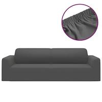 VidaXL Driezitsbankhoes stretch polyester jersey antracietkleurig - thumbnail