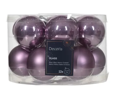 Kerstbal glas d5 cm klila ass 12st kerst Decoris - Decoris Kerstbal glas d5 cm klila ass 12st kerst Decoris - Decoris