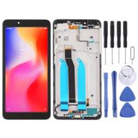 LCD-scherm en Digitizer volledige montage met Frame voor Xiaomi Redmi 6A / Redmi 6 (zwart) - thumbnail