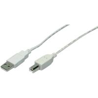 LogiLink 1.8m USB 2.0 USB-kabel 1,8 m USB A USB B Grijs - thumbnail