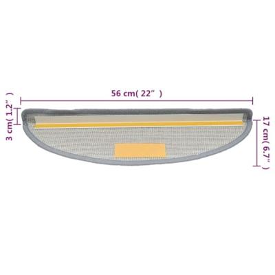 VidaXL Trapmatten 15 st 56x17x3 cm grijs