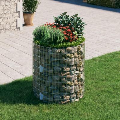 Gabion paal rond 100x100 cm gegalvaniseerd staal