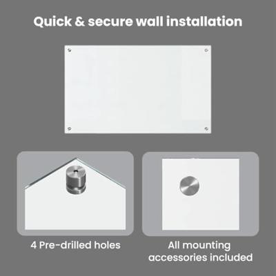 VidaXL Keuken achterwand 2 pcs doorzichtig 100 x 60 cm gehard glas