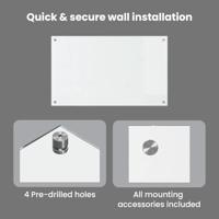 VidaXL Keuken achterwand 2 pcs doorzichtig 100 x 60 cm gehard glas - thumbnail