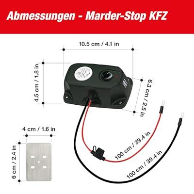 Swissinno Ultraschall Marder-Stop für KFZ 12DC Marterverschrikker Functies: Afschrikking, Ultrasoon 1 stuk(s) - thumbnail