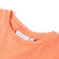 Kindershirt met kapmouwen 128 neonoranje - thumbnail
