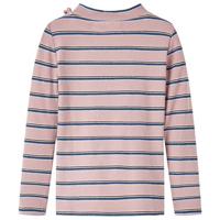 Kindershirt met lange mouwen gestreept 116 lichtroze - thumbnail