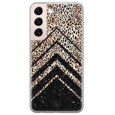 Samsung Galaxy S22 Plus siliconen hoesje - Chevron luipaard