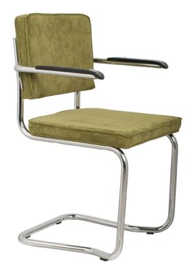 Zuiver Eetkamerstoel 'Ridge' Met armleuning, Kink, Ribstof Zuiver Eetkamerstoel 'Ridge' Met armleuning, Kink, Ribstof