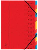 Exacompta Sorteermap 12-delig, rood - thumbnail