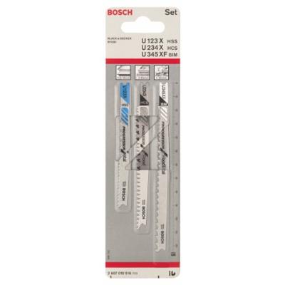 Bosch Accessoires 3-delige decoupeerzaagbladenset U 123 X; U 234 X; U 345 XF 1st - 2607010516