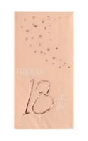 Servetten 18 Jaar Elegant Blush (10st) - thumbnail