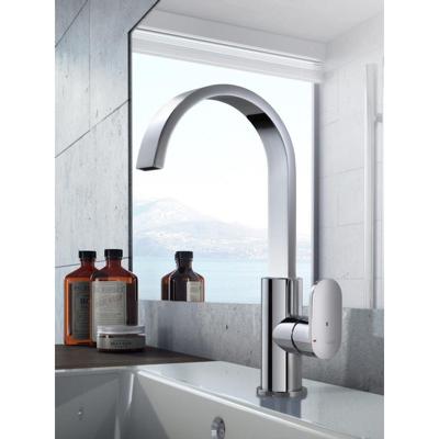 Wastafelmengkraan Hotbath Friendo 1-hendel Cascade Uitloop 29 cm Chroom