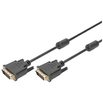 Digitus AK-320101-100-S DVI-kabel DVI Aansluitkabel DVI-D 24+1-polige stekker, DVI-D 24+1-polige stekker 10.00 m Zwart Schroefbaar, Met Ferrietkern Digitus AK-320101-100-S DVI-kabel DVI Aansluitkabel DVI-D 24+1-polige stekker, DVI-D 24+1-polige stekker 10.00 m Zwart Schroefbaar, Met Ferrietkern