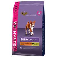Eukanuba Puppy puppy puppy voor middelgrote rassen – gebalanceerd droogvoer met verbeterde, nieuwe formule voor puppy's in de leeftijd van 1 – 12 maanden in de smaak kip – 1 x zakje van 12 kg - thumbnail