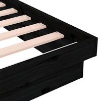 Bedframe massief hout zwart 75x190 cm 2FT6 Small Single - thumbnail