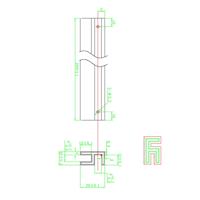 Aquasplash Pro Line Hoekprofiel voor Zijwand 8 mm Glas 200 cm RVS Aquasplash - thumbnail
