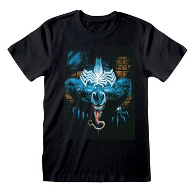 T-Shirt met Korte Mouwen Marvel Wall Lurker Zwart Unisex - Maat: L