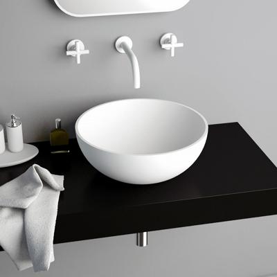 Opbouw Waskom Ideavit Solidthin 32x32x12.5 cm Solid Surface Mat Wit Ideavit Opbouw Waskom Ideavit Solidthin 32x32x12.5 cm Solid Surface Mat Wit Ideavit