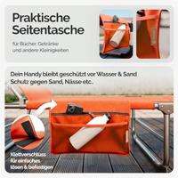 Ligbed Ibiza Oranje 190x59x29cm Alu Zonnescherm - thumbnail