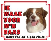 Australian Shepherd Waakbord - Ik waak voor mijn - thumbnail