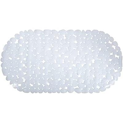 MSV Douche|bad anti-slip mat badkamer - pvc - wit - 39 x 99 cm