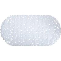 MSV Douche|bad anti-slip mat badkamer - pvc - wit - 39 x 99 cm - thumbnail