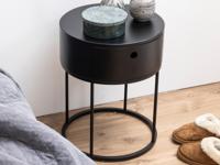 Nachtkastje POPPY 1 lade zwart - thumbnail