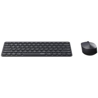 Rapoo 9010M Multi-mode Wireless Ultra-Slim Desktop Set Toetsenbord Zwart