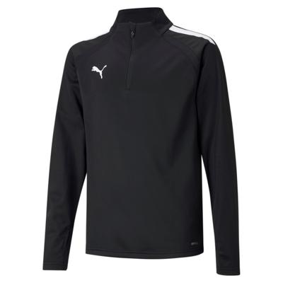 PUMA teamLIGA Trainingstrui 1/4-Zip Kids Zwart Wit PUMA teamLIGA Trainingstrui 1/4-Zip Kids Zwart Wit