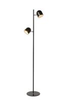 Lucide SKANSKA - Vloerlamp - LED 3 StepDim - 2x5W 3000K - Zwart - thumbnail