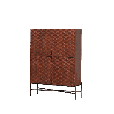 Tower Living Opbergkast 'Paola' Mangohout, 180 x 130cm