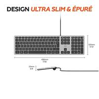 MOBILITY LAB Slim bedraad toetsenbord met metalen afwerking - Space Grey - thumbnail