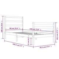 Bedframe massief grenenhout 90x190 cm - thumbnail