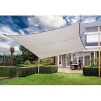 Express schaduwdoek wind doorlatend vierkant zilvergrijs 5.5 x 5.5 meter - thumbnail
