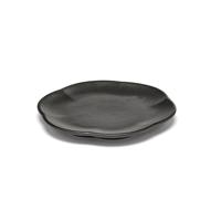 SERAX - Inku - Bordje geribbeld 14cm zwart - thumbnail