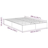 Ottoman Bedframe Zwart Eiken 193 x 120 x 25 cm Spaanplaat - thumbnail