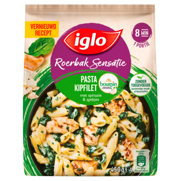 Iglo Roerbak Sensatie Pasta Kipfilet Boursin 450 g bij Jumbo