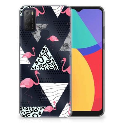 Alcatel 1S (2021) | TPU Hoesje | Flamingo Triangle