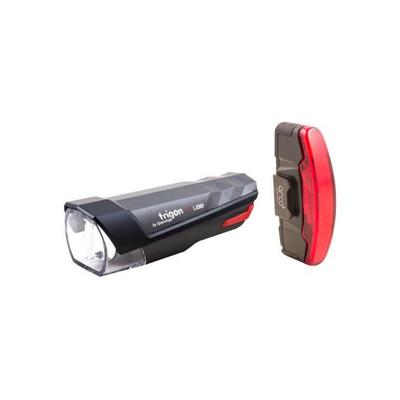 Spanninga led verlichtingsset accu-voeding "trigon 25 / arco rear" bat.led light set spanin. trogon 25/acro rear