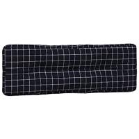 VidaXL Palletkussens 5 st ruitpatroon stof  zwart - thumbnail