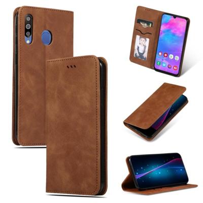 Retro huid voelen Business magnetische horizontale Flip lederen case voor Galaxy M30/A40s (bruin) Retro huid voelen Business magnetische horizontale Flip lederen case voor Galaxy M30/A40s (bruin)