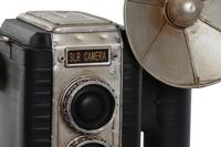 Decoratieve figuren Home ESPRIT Zwart Zilverkleurig Fotocamera Vintage 25 x 14 x 24 cm - thumbnail