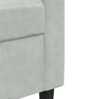 Fauteuil 60 cm fluweel lichtgrijs - thumbnail