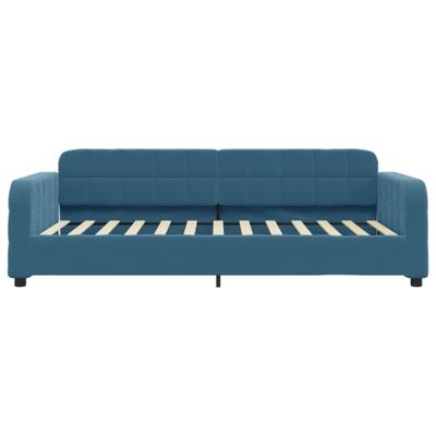 Slaapbank met matras 80x200 cm fluweel blauw