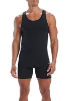 Tank Top Heren Adidas Active Flex Cotton Zwart 2 Stuks - Maat: L - thumbnail