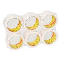 Pp solvent tape (nar) 28 micron 50 mm x 66 meter wit | 6 stuks - thumbnail